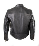 Blouson Cruiser Biker Black Waxy Cowhide Leather Jacket Vespa 164