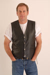 DALLAS WAIST COAT WITH SIDE LACE MOTORCYCLE/BIKER VEST IN COWHIDE LEATHER 205