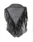 Ladies Side Lace&Frings Leather Vest Rodeo  214