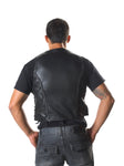 Men Leather Wascoat With Laces & Brading 219-M