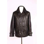 Leather Jacket 3/4 Pea Coat 3003