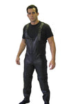 MOTORCYCLE WAXY COWHIDE ANALINE LEATHER BIB AND BRACE DUNGAREE - GALAXY (SALOPETTES) 308