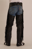 Leather Motorcycle Chaps with fringes and concho  Soho 321