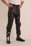 Motorcycle Leather Jean with Slider in Natural Cowhide SPRINT JEANS 323