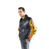 Flame Biker Jacket Side