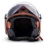 Open Face Helmet - Armor "Vintage Deluxe"-AV84 VD[One (OSX) balaclava included with this product free of charge]