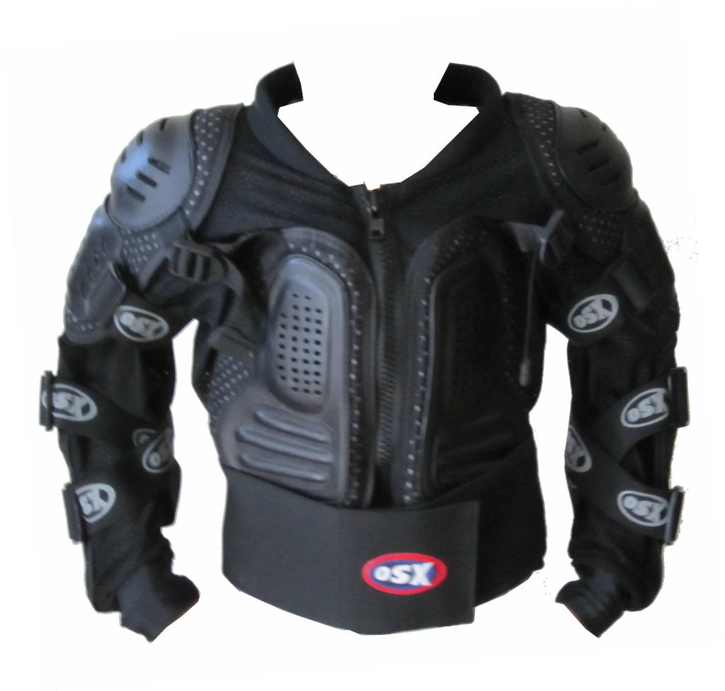 Kids ATV MX Riding Motorcycle Vest Chest Protector – Body Guard Armor For Boys & Girls, Black