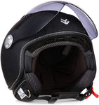 Open Face ARMOR Helmets AV-84 Open Face Helmet, ECE certified, Exclusive Leather-Design, Multicoloured/Glitter