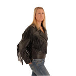Westertn style Fringe jacket with leather Jakets Cindy 120