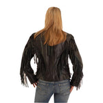 Westertn style Fringe jacket with leather Jakets Cindy 120