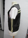 Biker Vest Antique with Stripe in Cowhide Waistcoat 225 ST