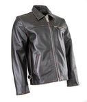 Punk Rock Street Antique Classic Blouson Leather Jacket 117A