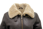 Women's Brown B3 WW2 Ginger Real Thick Sheepskin Leather Flying Jacket