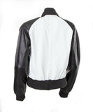 Classic Womens Bomber College Biker Leather Jacket Greece S005