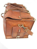 Hand made Premium Oild WaxTan Leather Holdall Duffle Weekend Cabin Bag VE0015