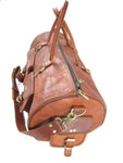 Hand made Premium Oild WaxTan Leather Holdall Duffle Weekend Cabin Bag VE0027