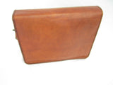 Large Olid Wax Tan Leather Messenger Laptop Bag from Vintage VE0044