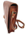 Quality Upright Messenger Bag Real Oil Goat Leather Unisex New Medium SizeVE0037