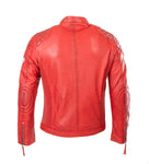 Fashion Biker Leather Jacket Sports Racing in sheep leather Casey 1120
