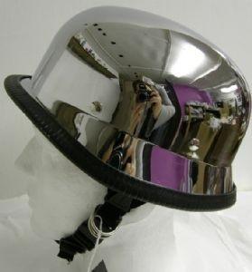 chrome nazi motorcycle helmet Mirror Silver Half Shell Retro German Style Helmet with Pilot Goggles, Men Women Open Face Lightweight Bicycle Half Helmet for Chopper Moped Scooter DOT Approved-Small : Automotive strap to shellSpecifications German Helmet Chrome Motorcycle Helmet