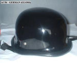 Open Face Helmet German Novelty Helmets Gloss Black AC56