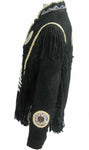 Indian Western Fringe Beaded  Leather Jacket - Totem 145