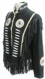 Indian Western Fringe Beaded  Leather Jacket - Totem 145