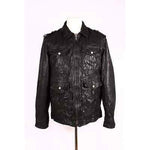 Real Sheep Vegetable Leather Jacket with 4 Front Pockets3002